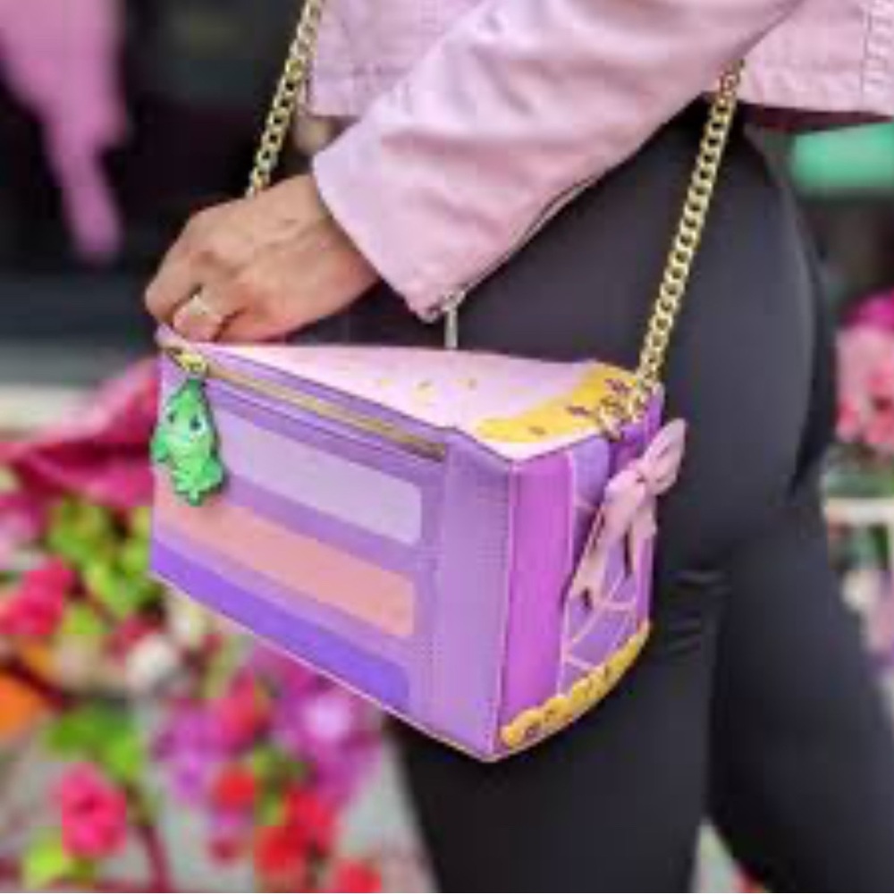 Disney Tangled Loungefly Pink and Purple Cake Slice Bag